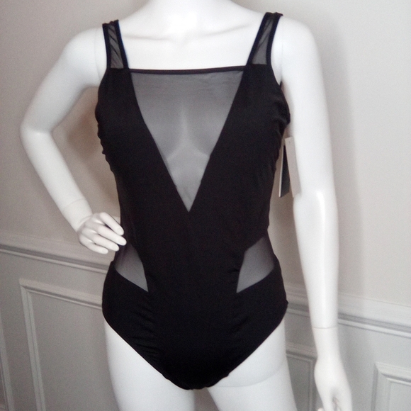Kenneth Cole Black One Piece Swimsuit, Sz. Medium, - Picture 6 of 16